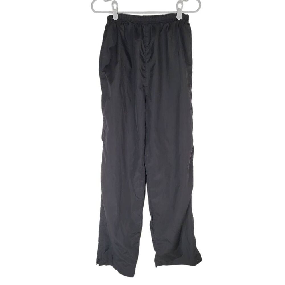 Holloway Elastic Waist Zip Hem Straight Leg Track Windbreaker Pants‎ Black Small
